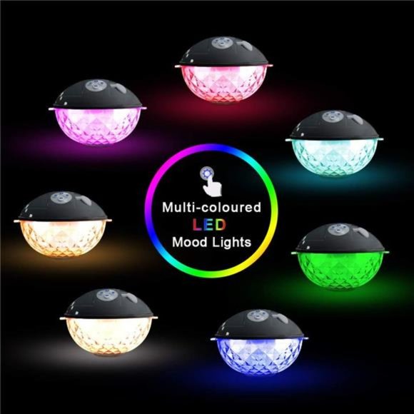 Pool Speaker with Colorful Lights, Floating Bluetooth Speaker IPX7 Waterproof - Picture 7 of 7